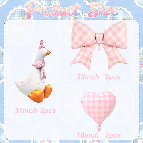 Silly Goose Birthday Balloon Set - 6 Pcs 31 Inch Balloons