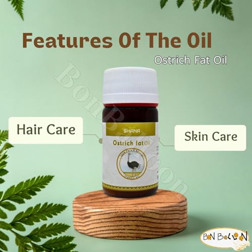 Pure Ostrich Oil for Skin Hair & Body - 30ml Cold Pressed Non-GMO Halal