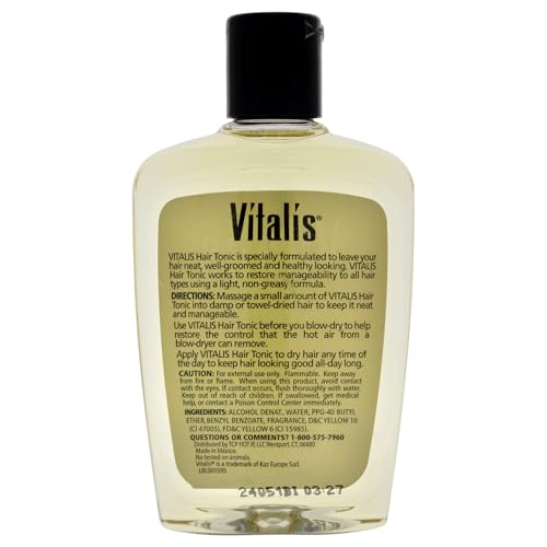 Vitalis Hair Tonic for Men - 7 oz Pack of 2 | Frizz Control