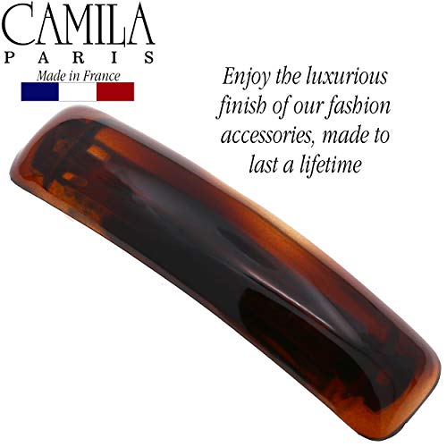 Camila Paris 3-Inch Tortoise Shell French Hair Barrette, Strong Grip Clip