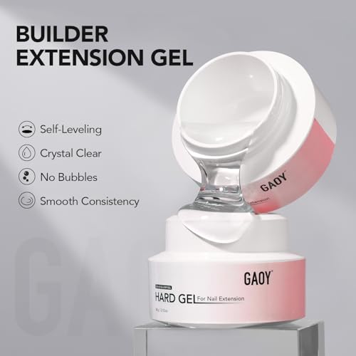 GAOY 60g Nail Extension Hard Gel - Self-Leveling & Long Lasting