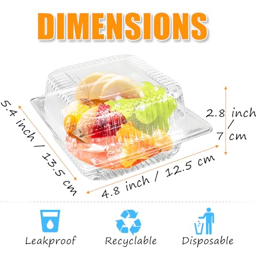 Jgalnim 100-Pack Clear Plastic Clamshell Food Containers