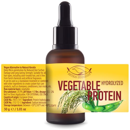 Hydrolyzed Vegetable Protein Liquid - Vegan Keratin Alternative 1.02 Fl Oz