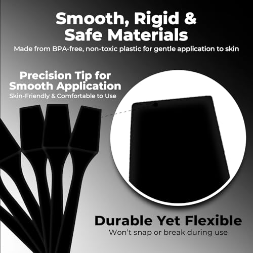 Mini Makeup Spatula, 2.5 Inch, 500 Pack, Black