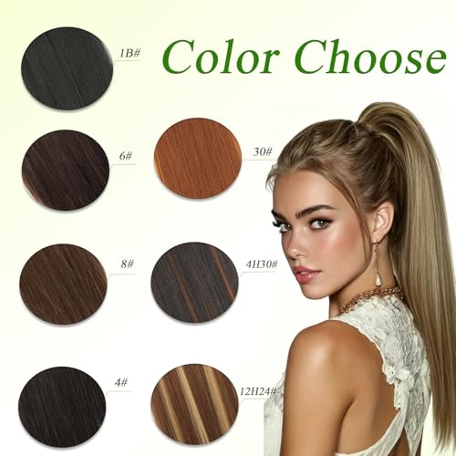 24 Inch Straight Drawstring Ponytail Extension - YVQJLLS #6