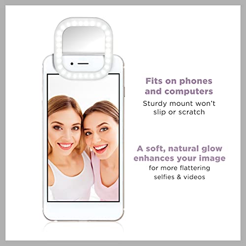 Conair Lighted Makeup Mirror - 11.8" On The Go Selfie Ring Light