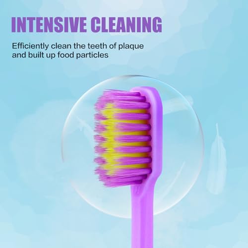 Extra Soft Toothbrush Set for Sensitive Teeth - 6 Pack in Macaron Colors