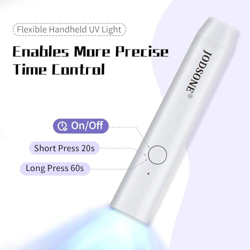 JODSONE Handheld UV Nail Lamp - Cordless USB Nail Dryer for Fast Curing