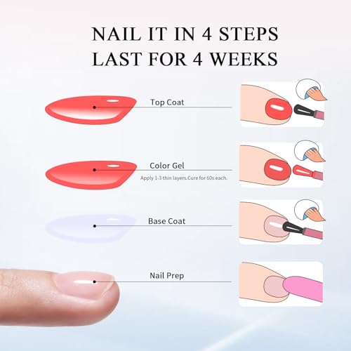 Firedeep Navy Blue Gel Nail Polish Set 10ml Hema-Free 6-Color Manicure Kit