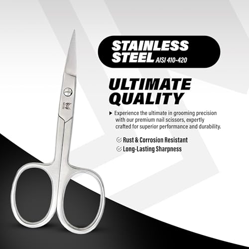 MUSI Cuticle Trimmer Nippers with Curved Nail Scissors for Women