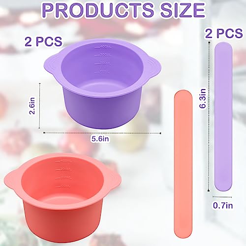 HingTai 2Pcs Silicone Wax Warmer Liners with Spatulas for Hair Removal