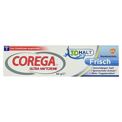 Corega Ultra Denture Adhesive Cream 40g - Strong Hold, Secure Fit