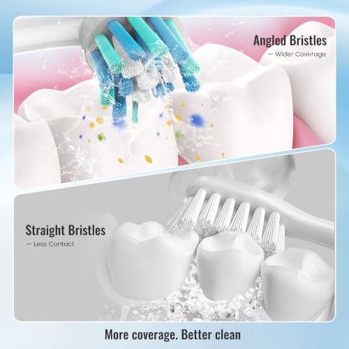 Cross Action Replacement Heads for Oral-B – 360° Angled Bristles, 12-Pack