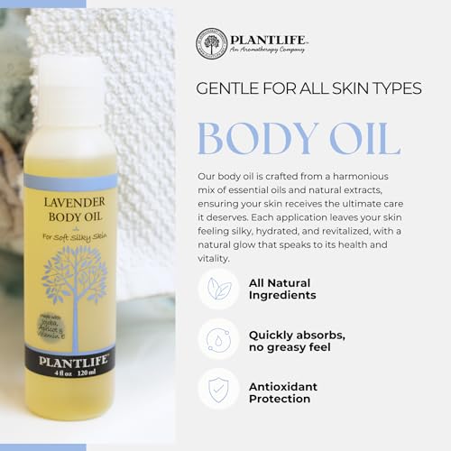 Plantlife Herbal Neem Body Oil - Hydrating & Non-Greasy, 4 oz
