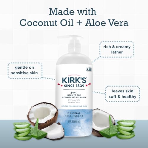 Kirk's Fresh 3-in-1 Nourishing Cleanser & Travel Bar Soap, 32 Oz
