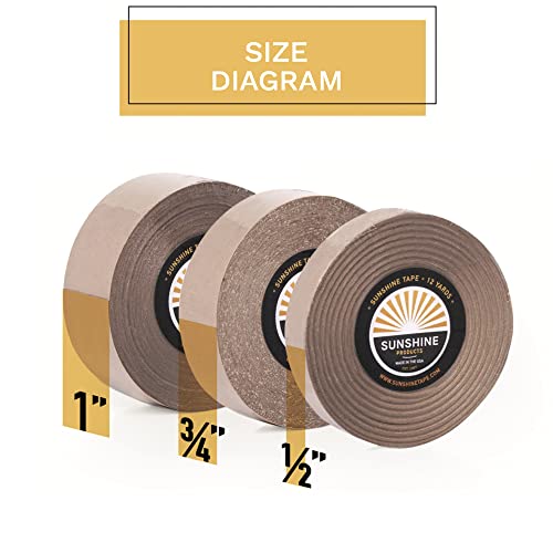 Sunshine Tape 1522 Wig Tape Roll 3/4" x 12 Yards - 3 Pack Double-Sided