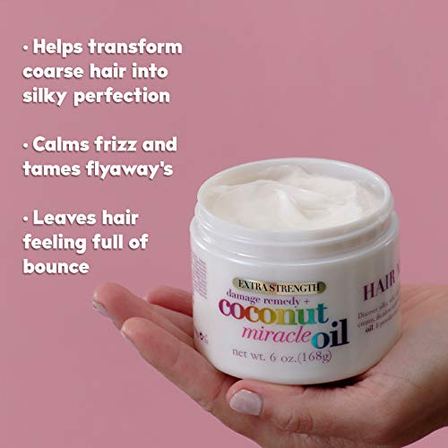 OGX Coconut Miracle Oil Hair Mask - Extra Strength Damage Remedy, 6 oz