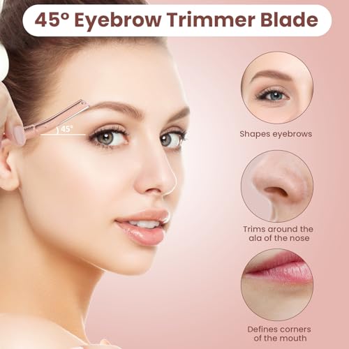 AIBRIT PRO Dermaplaning Tool for Face & Eyebrow Razor - 12 Blades