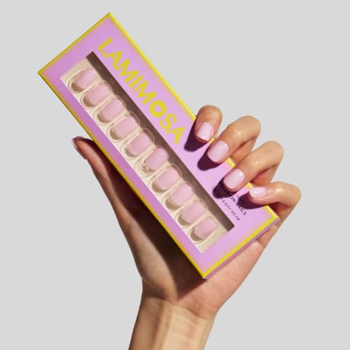 LAMIMOSA Extra Short Round Press-on Nails - Baby Pink Gel Nail Kit