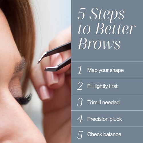 Tweezers Set - Stainless Steel Slant Tip Eyebrow & Facial Hair Tweezers 4-Pack