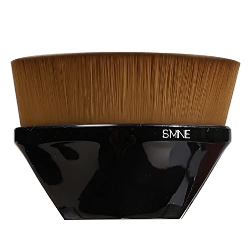 IS'MINE Flat Top Kabuki Foundation Brush Black - Gentle, Professional Makeup Tool
