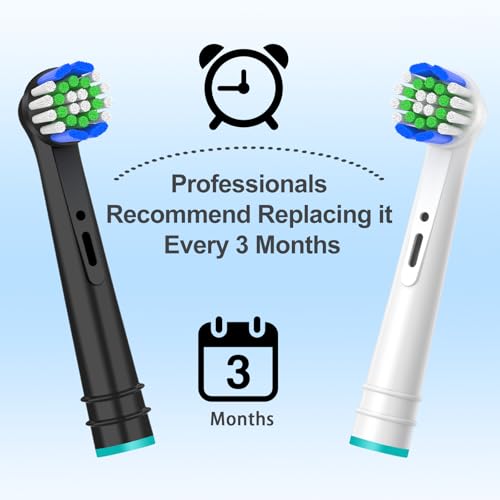 Replacement Oral B Pro 1000/Smart 1500 Brush Heads - 8 Color-Coded Medium-Firm Multi-Pack