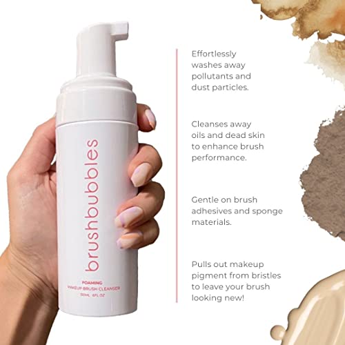 Foaming Makeup Brush Cleaner & Sponge Shampoo - Fragrance-Free, Vegan, Cruelty-Free, 6 fl oz
