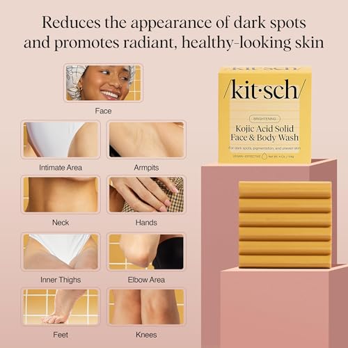 Kitsch Kojic Acid & Turmeric Soap Bar - Brightening Hydrating 4 oz