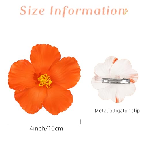 CellElection B Hawaiian Plumeria Flower Hair Clips - Beach & Summer Accessories