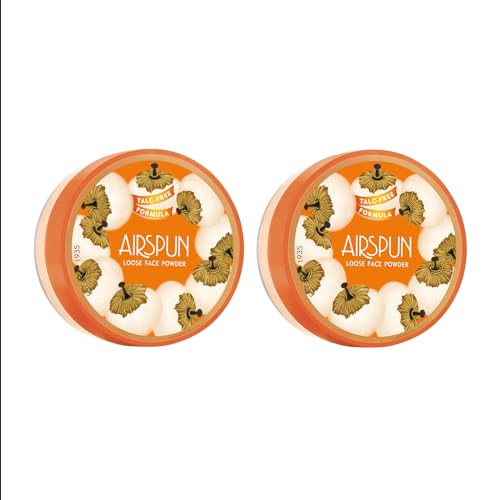 Airspun Talc-Free Loose Powder 2 Pack - Ultra-Lightweight Face Powder
