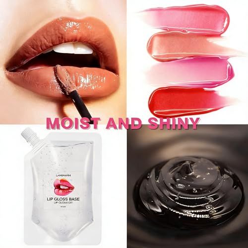 Clear 3 Pack Lip Gloss Base 3x100ML Non-Stick DIY Gel for Lip Balm & Gloss