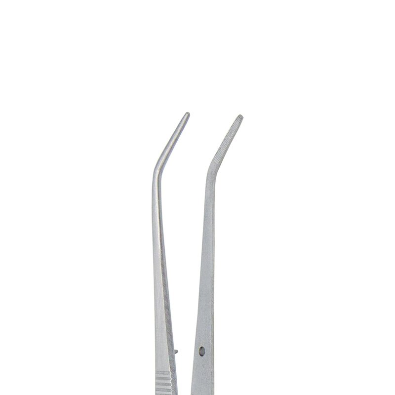 Stainless Steel Tweezers, with Curved Serrated Tip Multipurpose Tweezers Sewing Machine Tweezers Forceps for Craft Repairing (3)