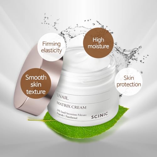 SCINIC Snail Matrix Cream for All Skin Types - Hydrating & Elasticity Boost, 50ml