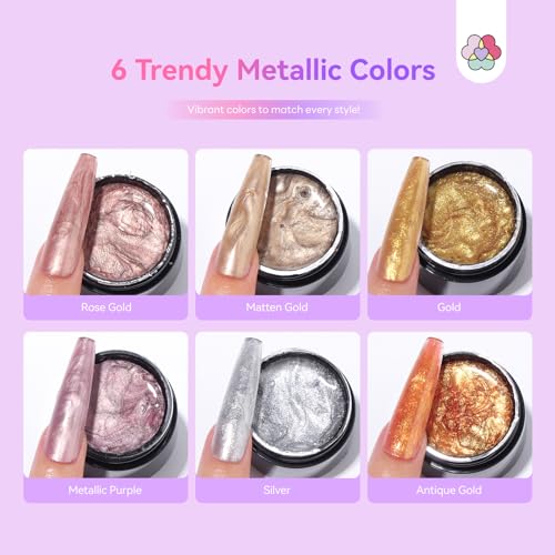 SAVILAND A1 Metallic 3D Sculpture Gel Set - Non-Sticky Nail Gel