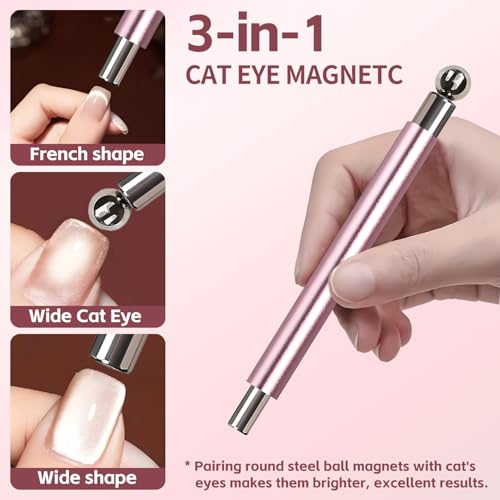 4-Piece Cat Eye Nail Magnet Set for Stunning Nail Art