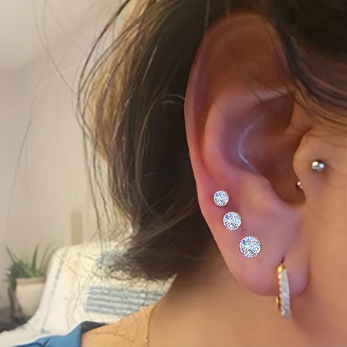 SLVIEKAE Painless Ear Piercing Gun Kit with 3mm 4mm 5mm Earrings