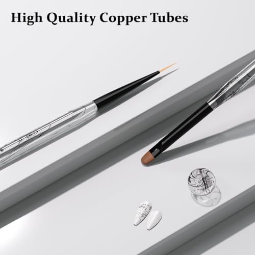 7Pcs Nail Art Brushes Set NB-111-WB-7PCS by YIHUALE – Professional Gel Polish Design Tools