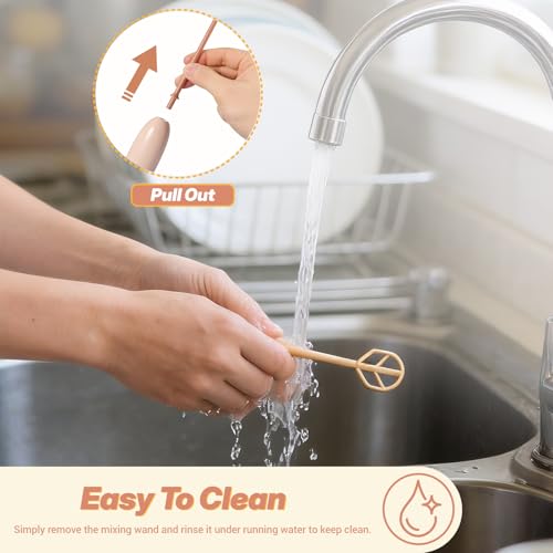 Toyvian Handheld Electric Baby Formula Mixer with 2 Stirrers