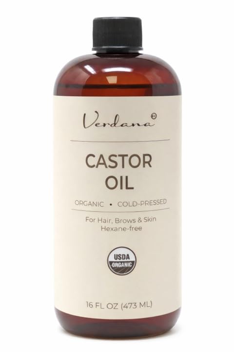 Verdana Organic Castor Oil – Cold Pressed & Hexane Free, 16 fl oz