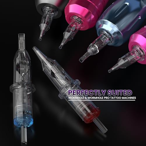 Wormhole Tattoo Cartridge Needles 20pcs Mixed Sizes RL & RM for Tattoo Pen