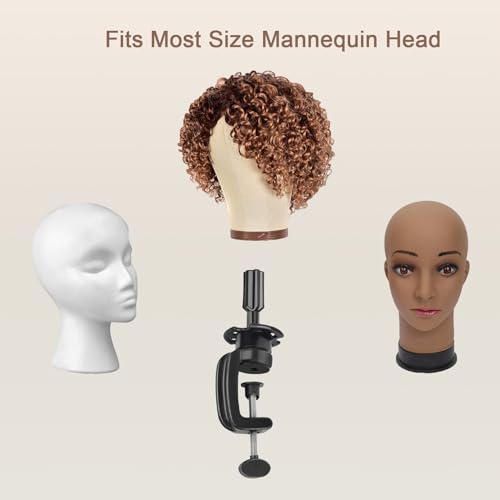 Adjustable Wig Mannequin Head Stand with 360° Rotation