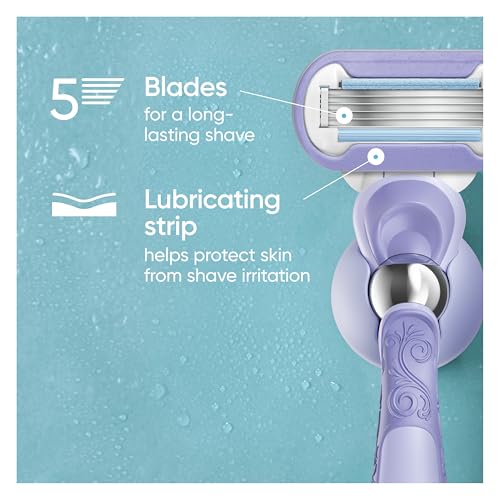 Gillette Venus Deluxe Smooth Swirl Womens Razor Blade Refills, 6 Count, Moisture Ribbon to Protect Against Irritation