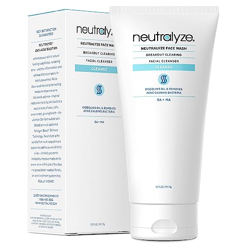 Neutralyze Mandelic Acid Face Wash with 2% Salicylic - Gentle Acne Cleanser 5 fl oz
