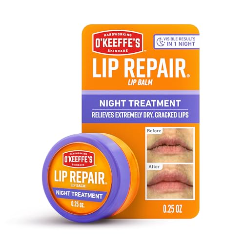 O'Keeffe's Lip Repair Night Treatment Balm - 0.25 oz for Dry Cracked Lips