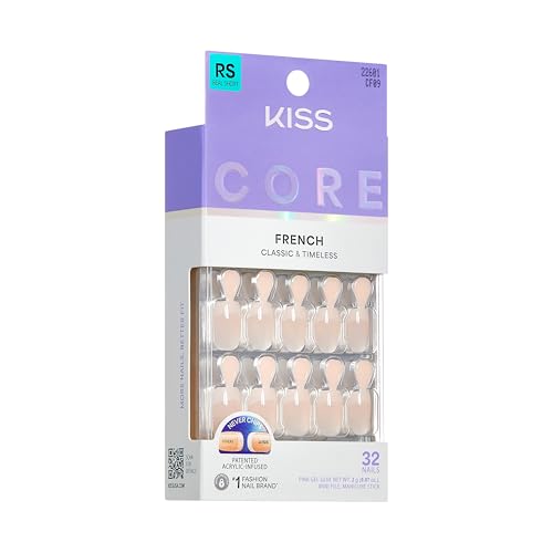 KISS Press On Nails - Your Moment - Real Short, Squoval Shape, Pack of 2
