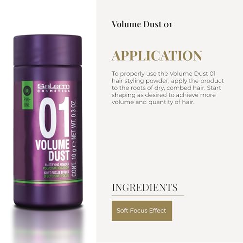 Salerm Volume Dust 01 Hair Styling Powder - Light Hold, Matte Effect