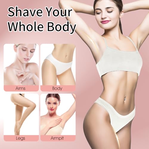 Electric Razors for Women, 5 in 1 Magnetic Painless Rechargeable Shaver Womens, Women's Shavers Everything, Lady Leg/Bikini/Face Hair Removal Products, Female Wet Dry Shaving Machine