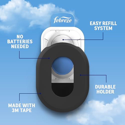 Febreze Trash Can Odor Fighter Air Freshener with 2 Refills - Fresh Lemon & Linen Scents