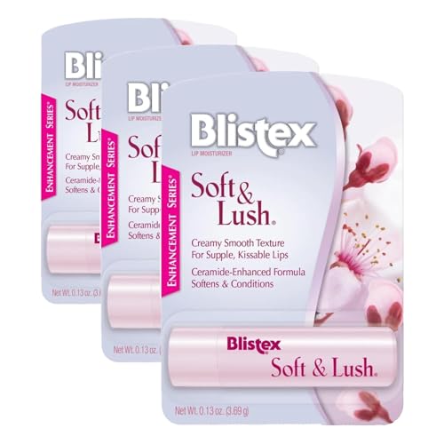 Blistex Soft & Lush Lip Protectant Tube - Hydrating Lip Balm (Pack of 3)