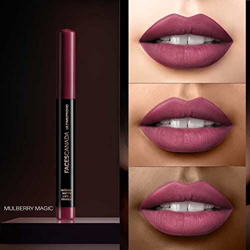 FACESCANADA HD Intense Matte Lipstick - Long-Lasting, Primer Infused, 10H Wear, Flawless HD Finish, Made in Germany